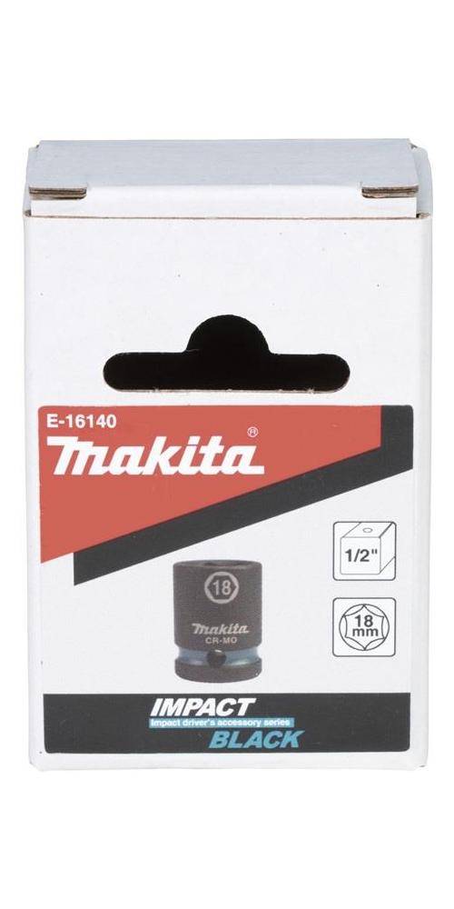 makita Steckschlssel E-16140 Impact Black 1/2Zoll Auen-4kt D.18mm kurz