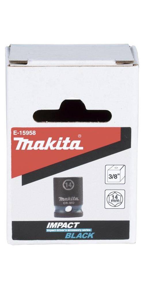 makita Steckschlssel E-15958 Impact Black 3/8Zoll Auen-4kt D.14mm kurz