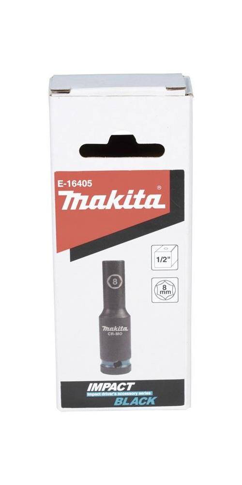 makita Steckschlssel E-16405 Impact Black 1/2Zoll Auen-4kt D.8mm lang