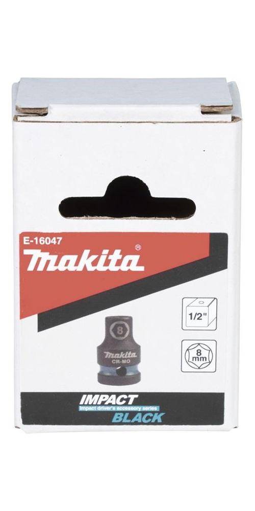 makita Steckschlssel E-16047 Impact Black 1/2Zoll Auen-4kt D.8mm kurz