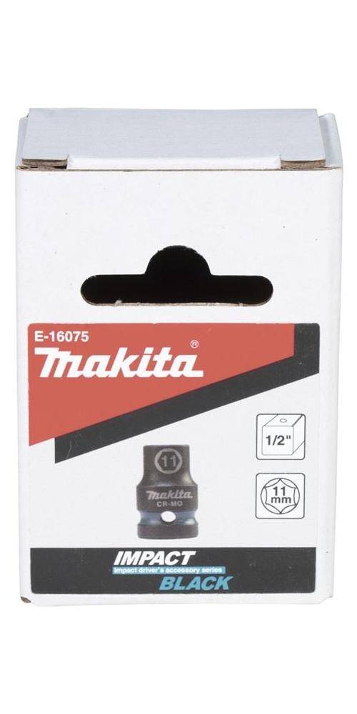 makita Steckschlssel E-16075 Impact Black 1/2Zoll Auen-4kt D.11mm kurz