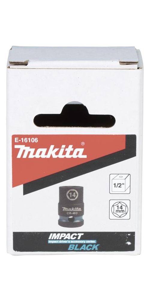 makita Steckschlssel E-16106 Impact Black 1/2Zoll Auen-4kt D.14mm kurz