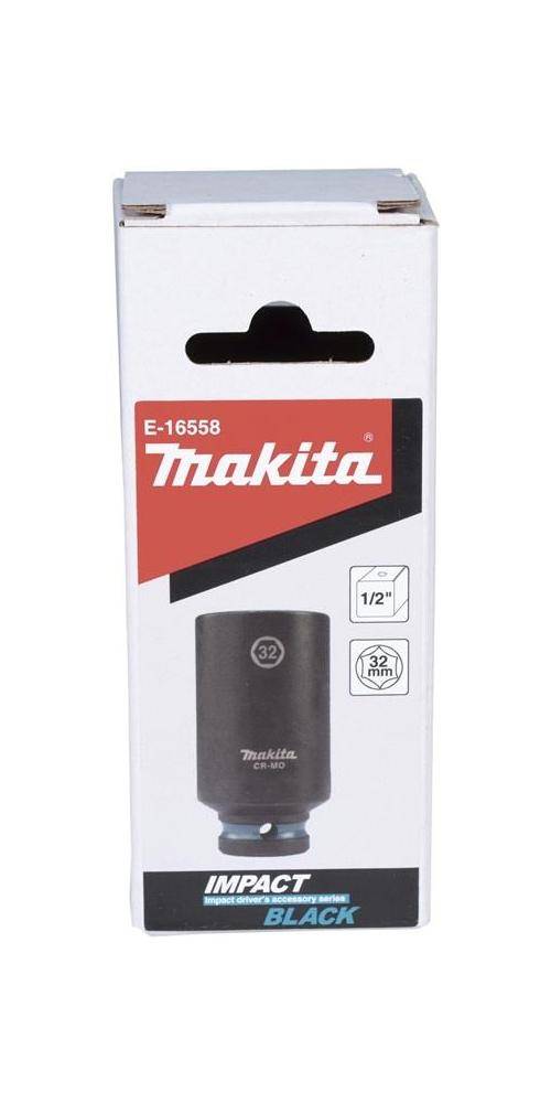 makita Steckschlssel E-16558 Impact Black 1/2Zoll Auen-4kt D.32mm lang