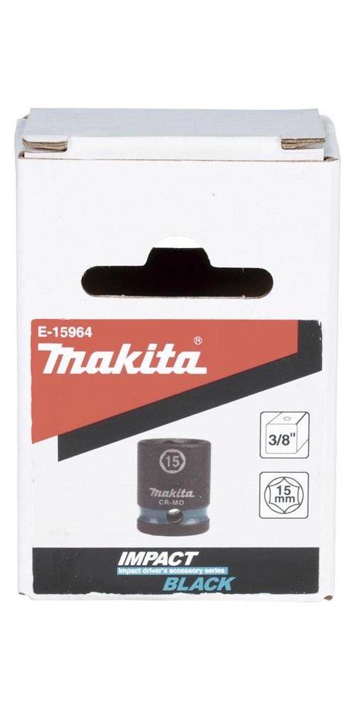 makita Steckschlssel E-15964 Impact Black 3/8Zoll Auen-4kt D.15mm kurz