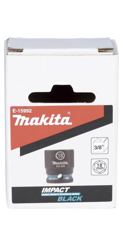 makita Steckschlssel E-15992 Impact Black 3/8Zoll Auen-4kt D.18mm kurz