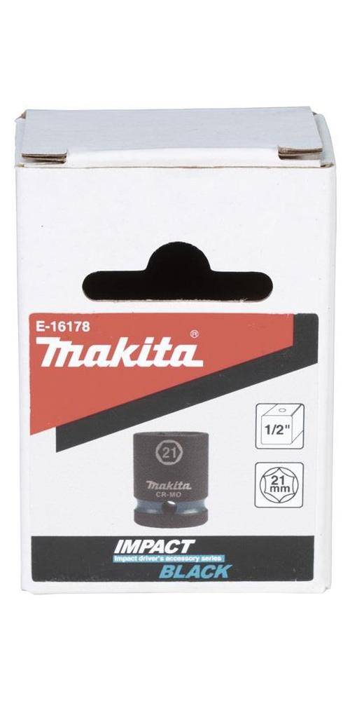 makita Steckschlssel E-16178 Impact Black 1/2Zoll Auen-4kt D.21mm kurz