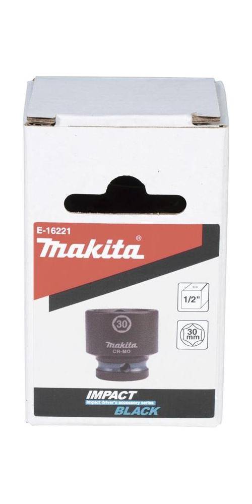 makita Steckschlssel E-16221 Impact Black 1/2Zoll Auen-4kt D.30mm kurz