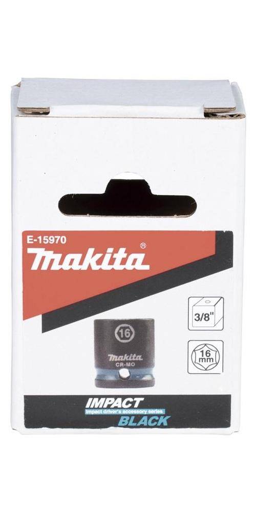 makita Steckschlssel E-15970 Impact Black 3/8Zoll Auen-4kt D.16mm kurz
