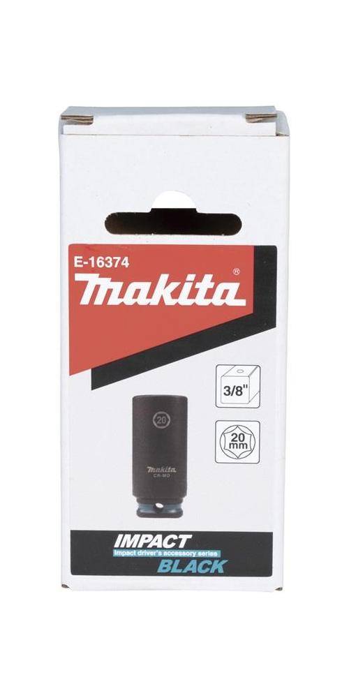 makita Steckschlssel E-16374 Impact Black 3/8Zoll Auen-4kt D.20mm lang