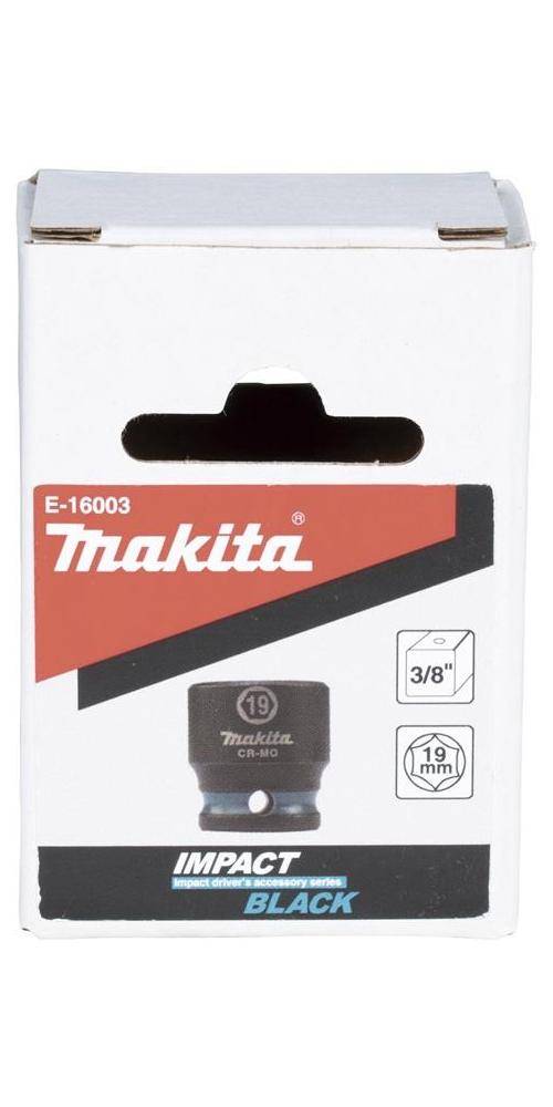makita Steckschlssel E-16003 Impact Black 3/8Zoll Auen-4kt D.19mm kurz