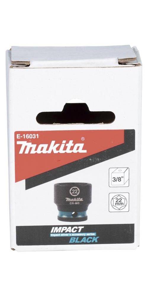 makita Steckschlssel E-16031 Impact Black 3/8Zoll Auen-4kt D.22mm kurz