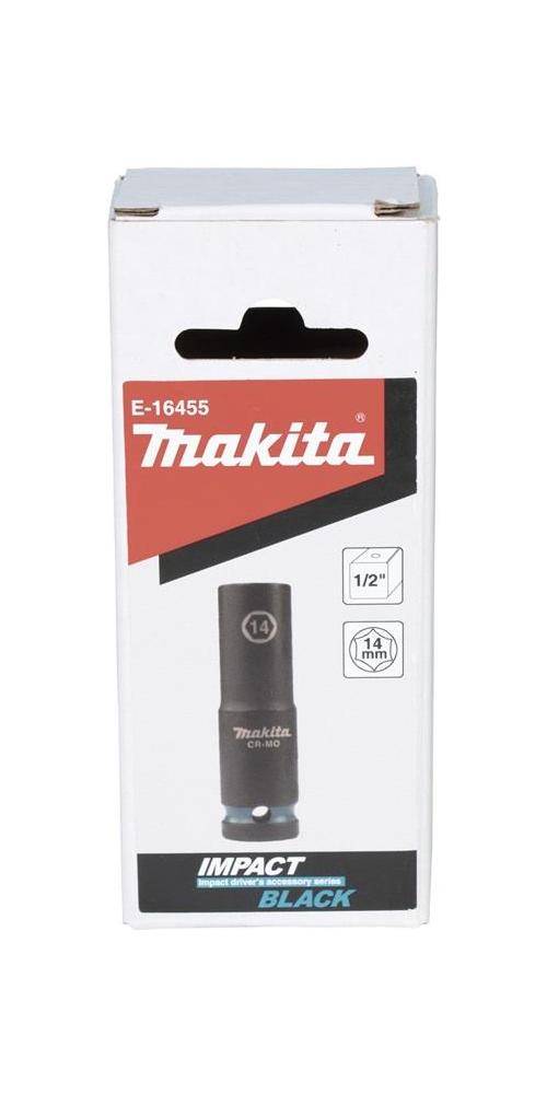 makita Steckschlssel E-16455 Impact Black 1/2Zoll Auen-4kt D.14mm lang