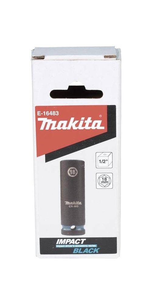 makita Steckschlssel E-16483 Impact Black 1/2Zoll Auen-4kt D.18mm lang