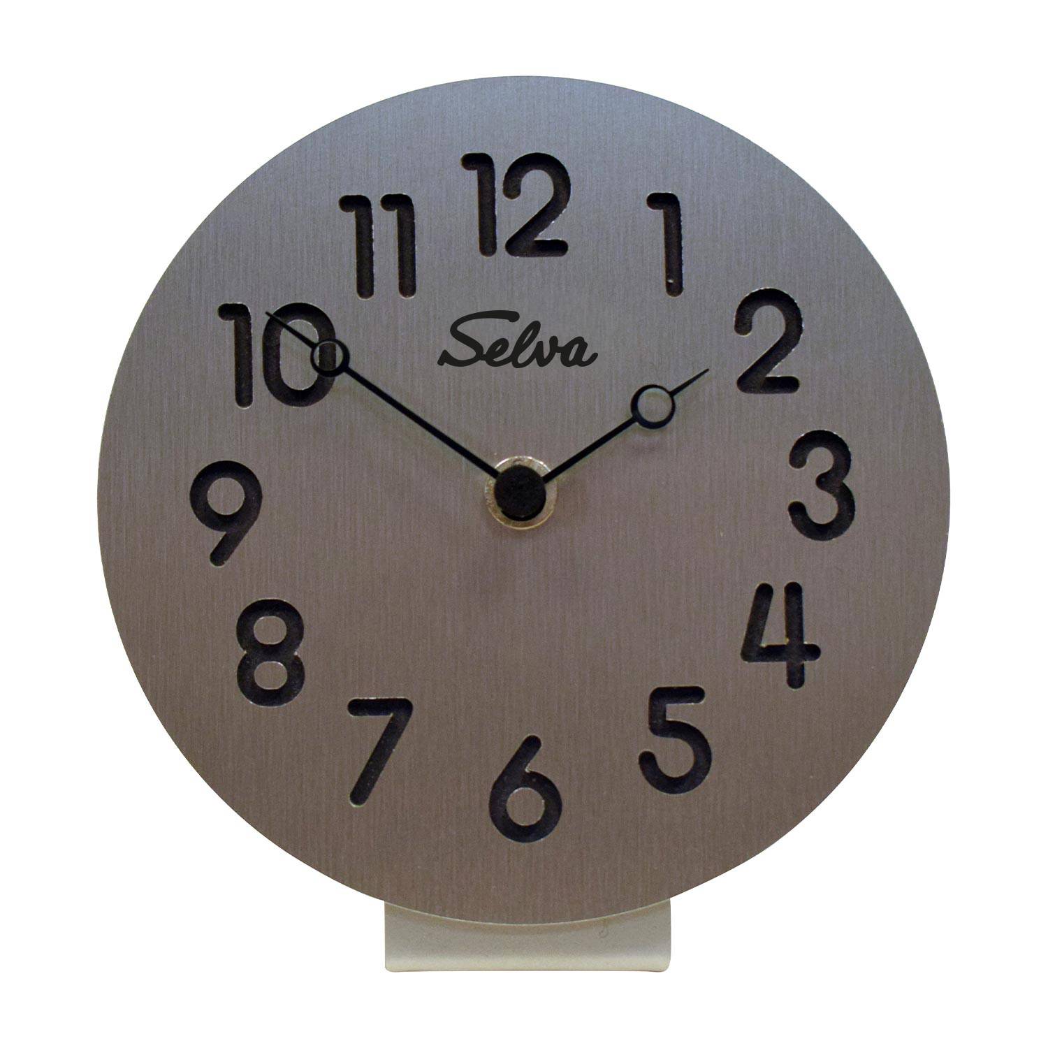 SELVA Tischuhr, Quarzwerk, aus Holz, 16 cm, handgefertigt, Made in Germany