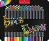 FABER-CASTELL - Buntstifte Black Edition 100er Metallet.