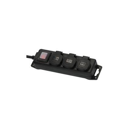 brennenstuhl Outdoor-Steckdosenleiste, 3-fach, IP44, schwarz