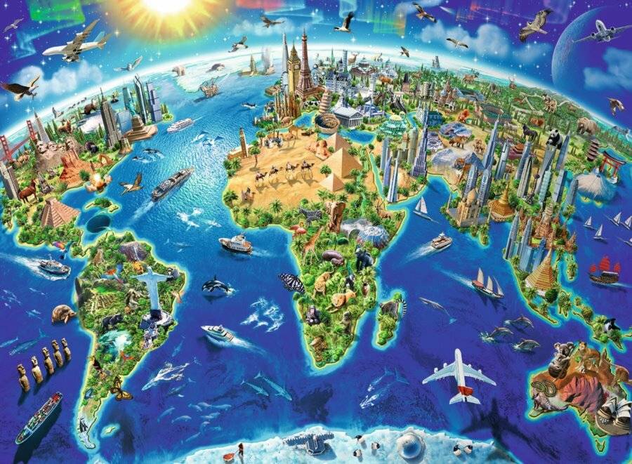 Puzzle 200 XXL Teile Große weite Welt ab 8 Jahre