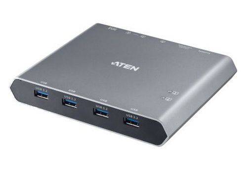 ATEN 2-Port 4K DisplayPort USB-C KVM Dock Switch