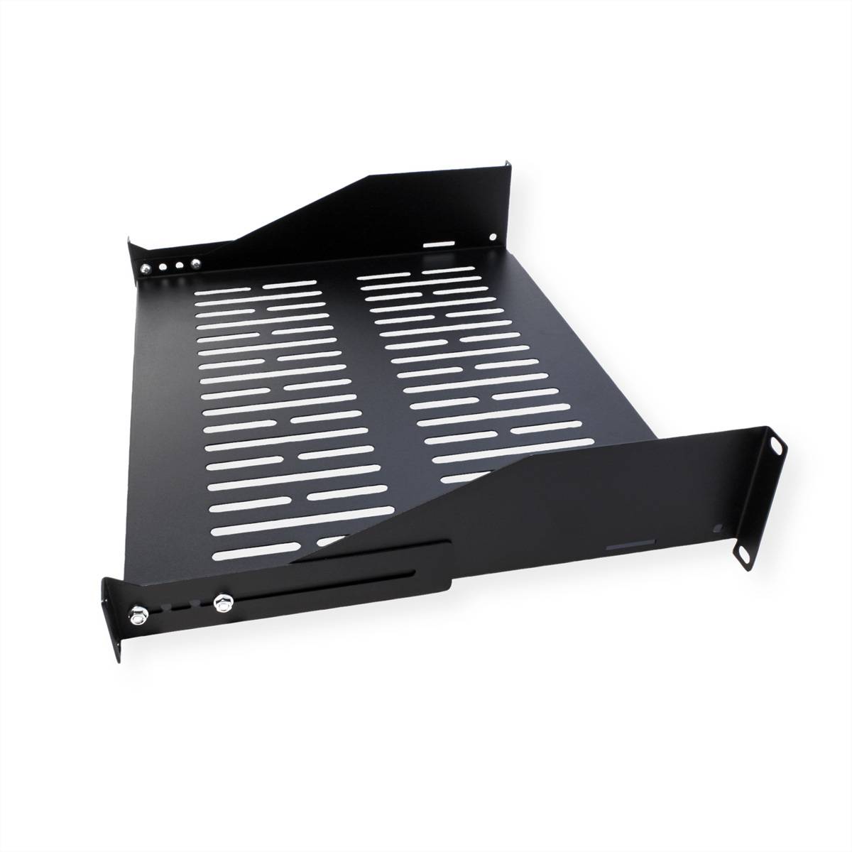 VALUE 19-Zoll-Geräteträger, 485 x 350mm, 2HE, max. 25kg, schwarz