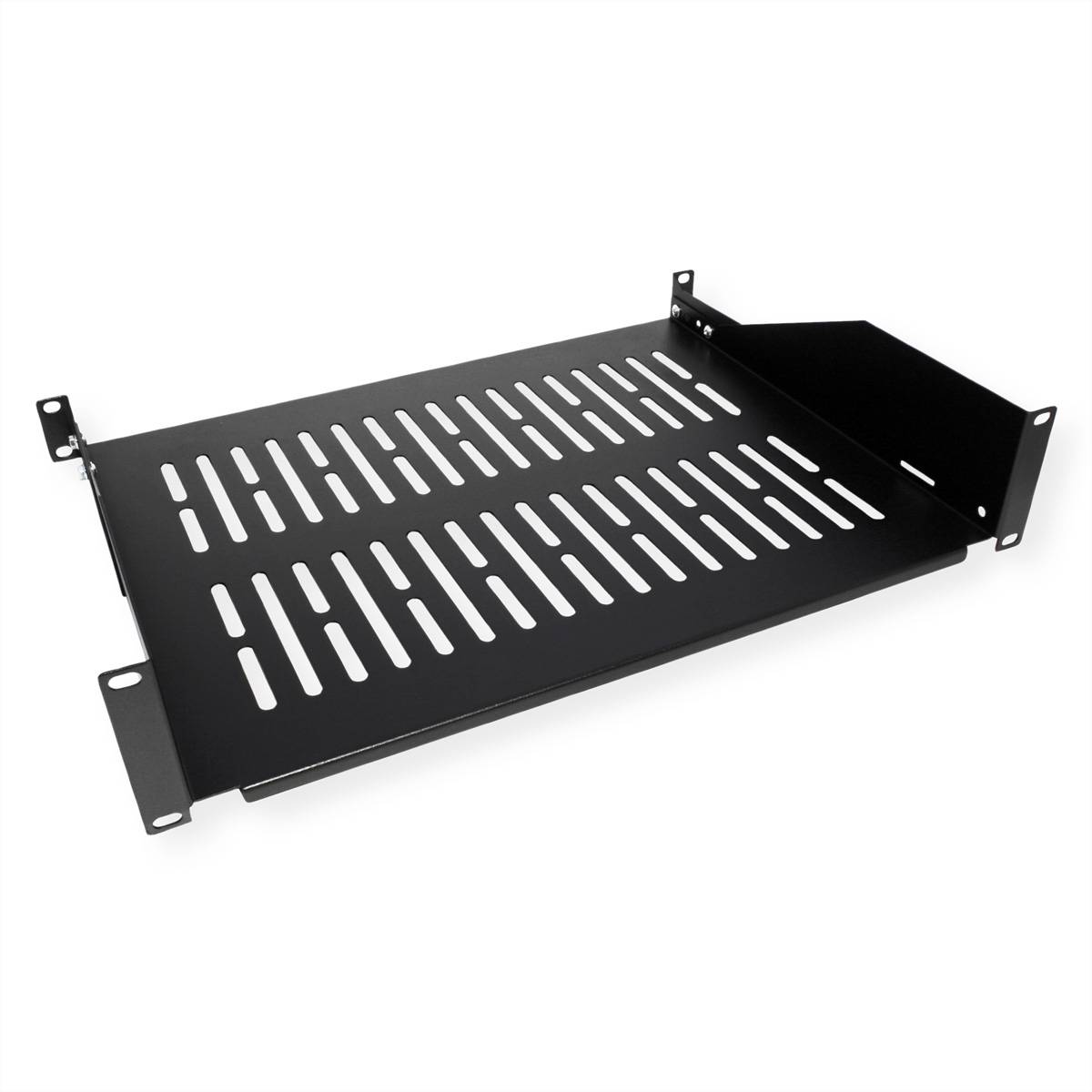 VALUE 19-Zoll-Geräteträger, 485 x 350mm, 2HE, max. 25kg, schwarz