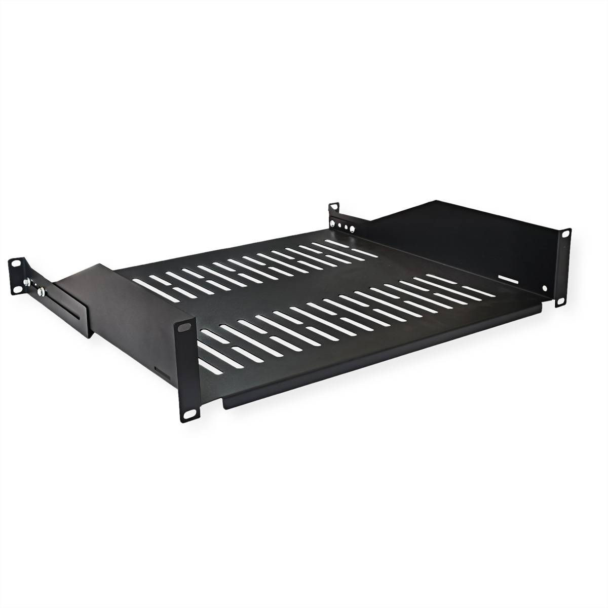 VALUE 19-Zoll-Geräteträger, 485 x 400mm, 2HE, max. 25kg, schwarz