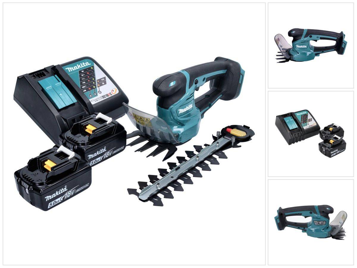 Makita DUM 111 RT2X Akku Grasschere Strauchschere 18 V + 2x Akku 5,0 Ah + Ladegerät