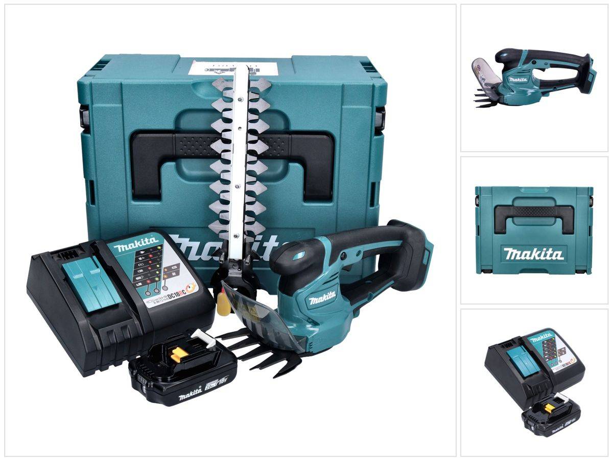 Makita DUM 111 RA1XJ Akku Grasschere Strauchschere 18 V + 1x Akku 2,0 Ah + Ladegerät + Makpac