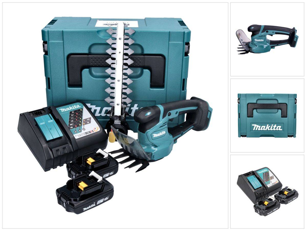 Makita DUM 111 RAXJ Akku Grasschere Strauchschere 18 V + 2x Akku 2,0 Ah + Ladegerät + Makpac
