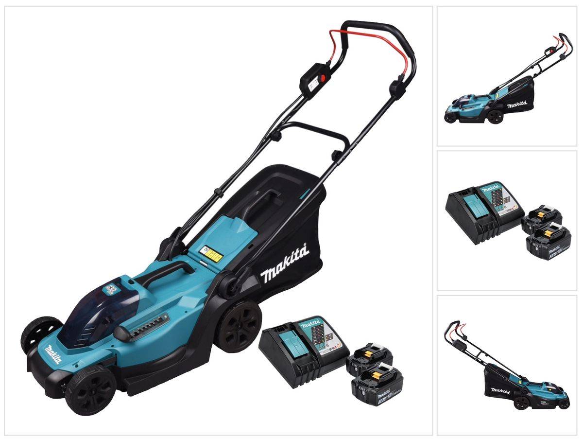 Makita DLM 330 RF2 Akku Rasenmäher 18 V 33 cm 30 l + 2x Akku 3,0 Ah + Ladegerät
