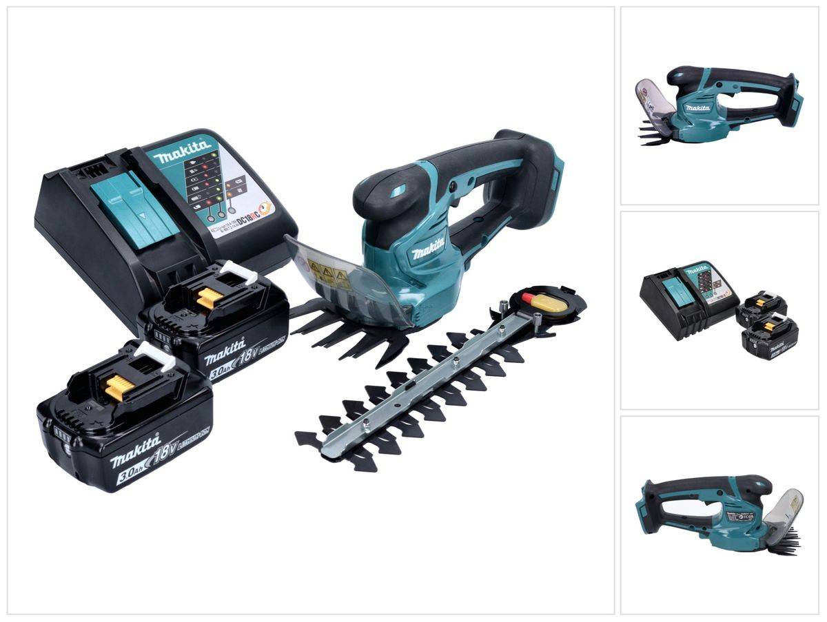 Makita DUM 111 RFX Akku Grasschere Strauchschere 18 V + 2x Akku 3,0 Ah + Ladegerät