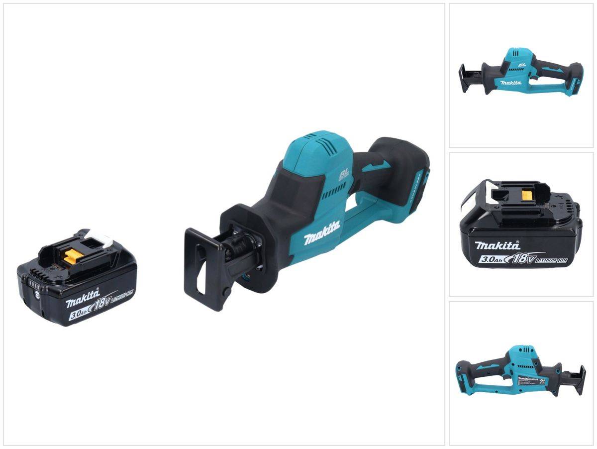 Makita DJR 189 F1 Akku Reciprosäge Säbelsäge 18 V Brushless + 1x Akku 3,0 Ah - ohne Ladegerät