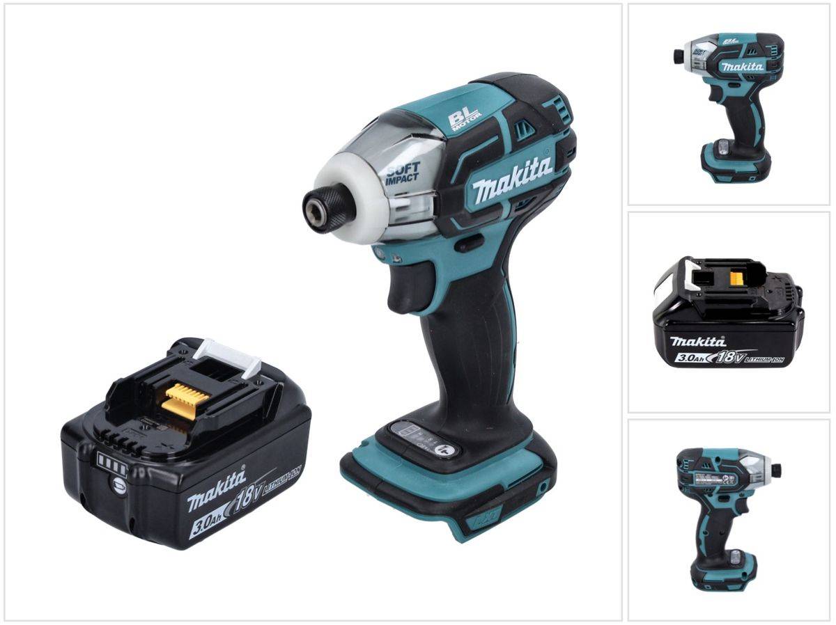 Makita DTS 141 F1 Akku Impulsschrauber 18 V 40 Nm 1/4" Brushless + 1x Akku 3,0 Ah - ohne Ladegerät