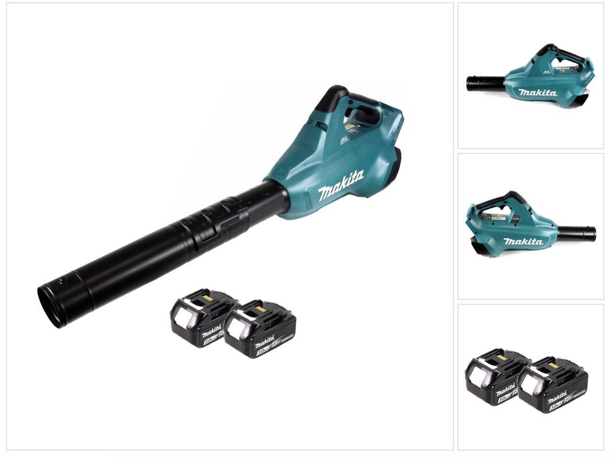 Makita DUB 362 F Akku Laubbläser 2x18V + 2x Akku 3,0Ah - ohne Ladegerät
