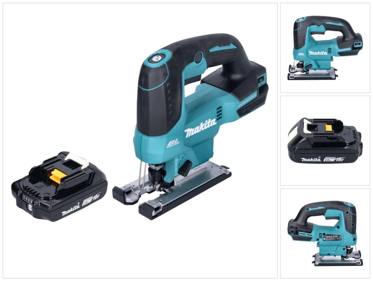 Makita DJV 184 A1 Akku Pendelhub Stichsäge 18 V Brushless + 1x Akku 2,0 Ah - ohne Ladegerät
