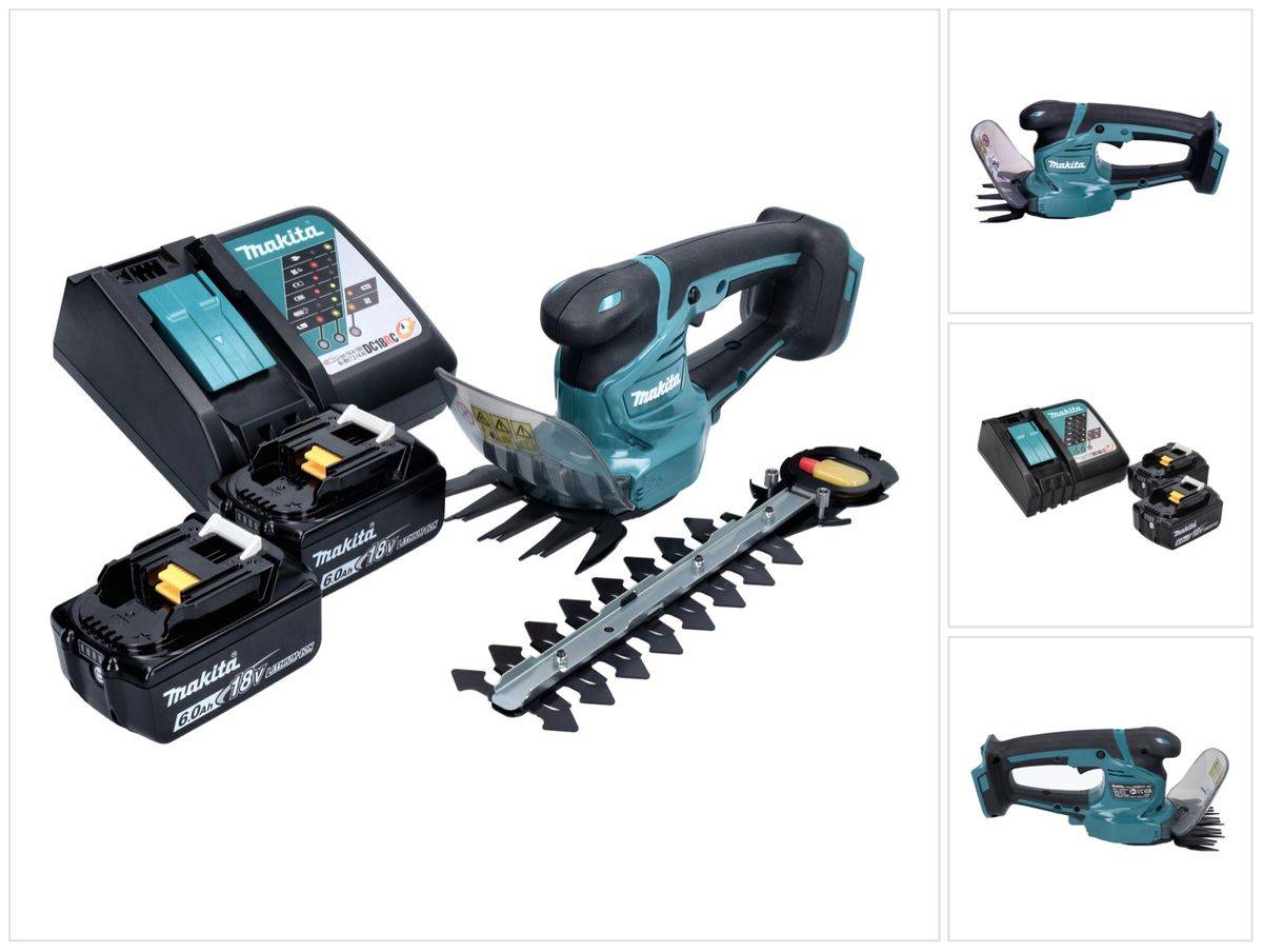 Makita DUM 111 RGX Akku Grasschere Strauchschere 18 V + 2x Akku 6,0 Ah + Ladegerät