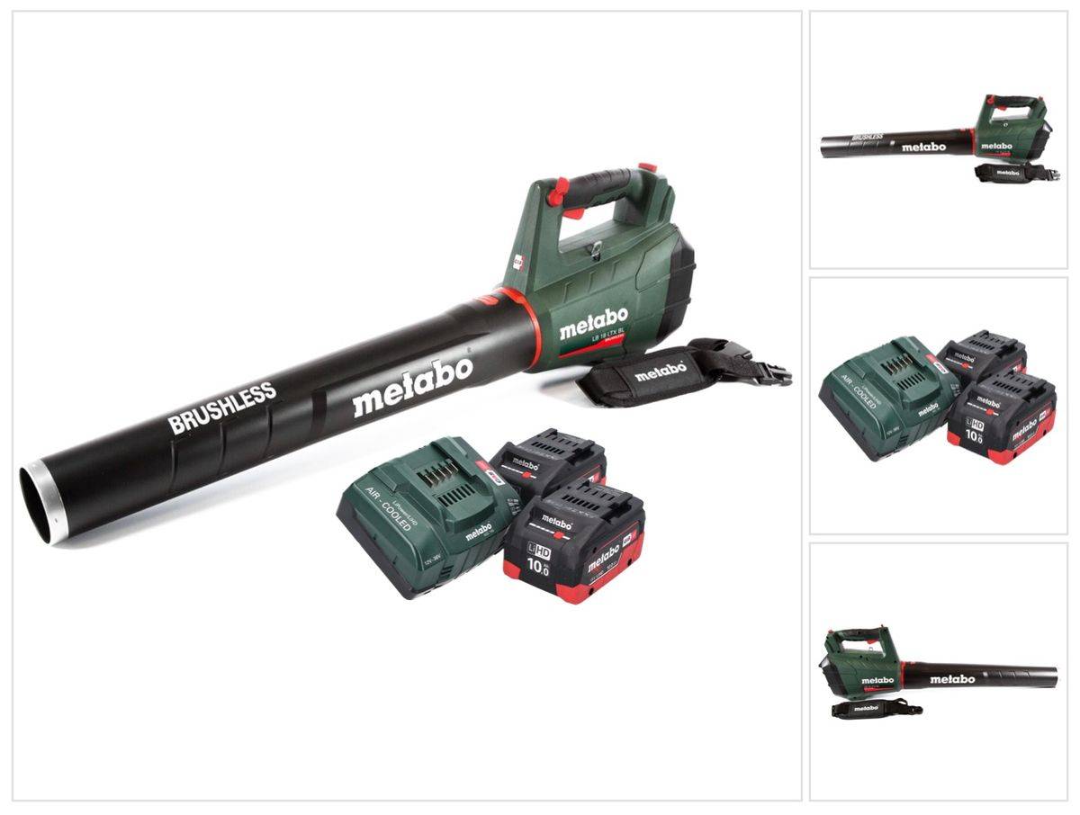 Metabo LB 18 LTX BL Akku Laubbläser 18 V Brushless + 2x Akku 10,0 Ah + Ladegerät