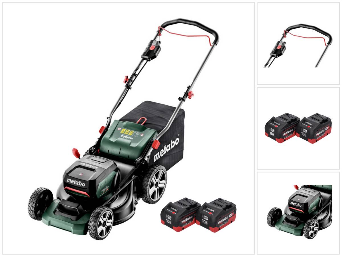 Metabo RM 36-18 LTX BL 46 Akku Rasenmäher 36 V ( 2x 18 V ) 46 cm Brushless + 2x Akku 10,0 Ah - ohne Ladegerät