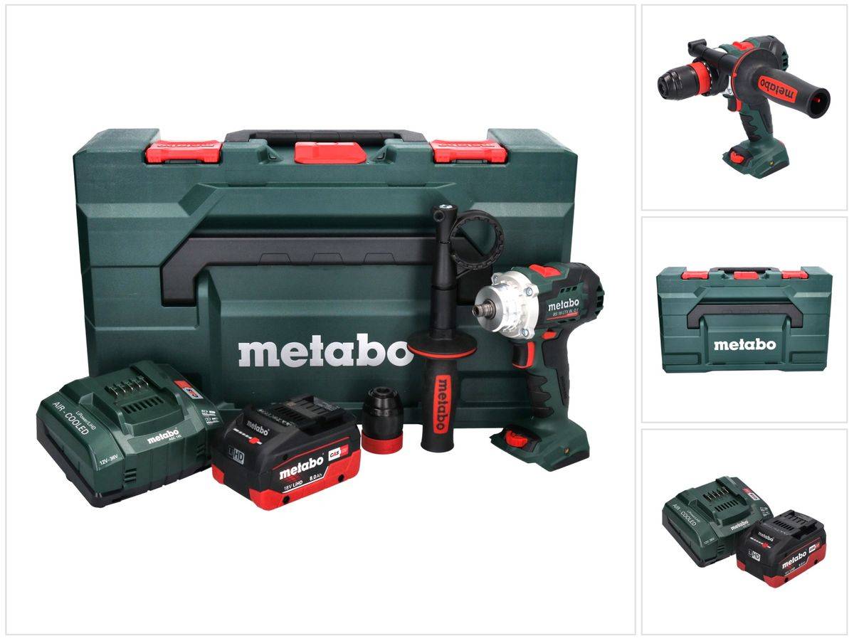 Metabo BS 18 LTX BL Q I Akku Bohrschrauber 18 V 130 Nm Brushless + 1x Akku 8,0 Ah + Ladegerät + metaBOX