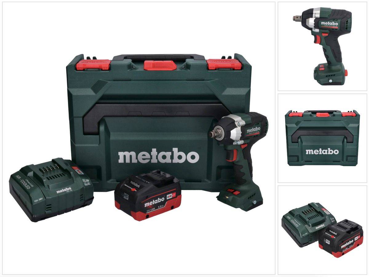 Metabo SSW 18 LT 300 BL Akku Schlagschrauber 18 V 300 Nm Brushless + 1x Akku 5,5 Ah + Ladegerät + metaBOX