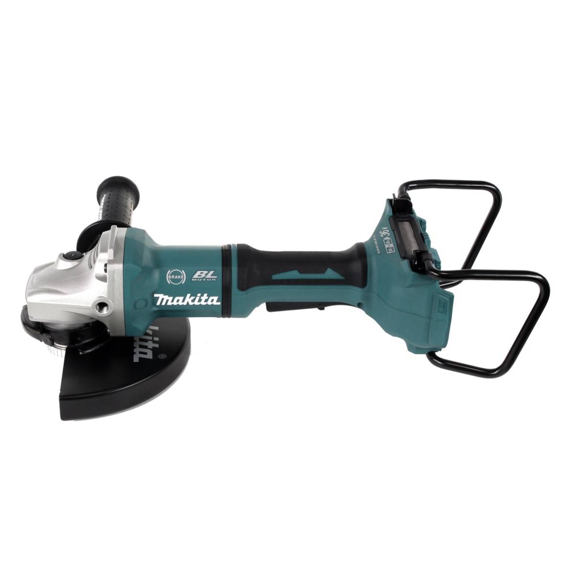 Makita DGA 900 MKX2 Akku Winkelschleifer 36V ( 2x18V ) 230mm Brushless + 2x Akku 4,0Ah + Ezynut + Koffer - ohne Ladegerät