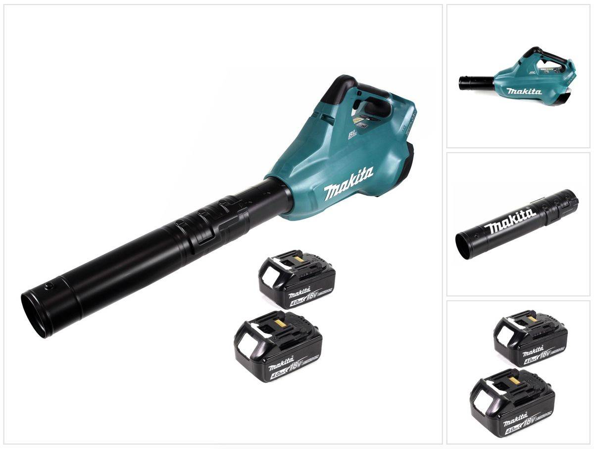 Makita DUB 362 M 2x18 Volt Akku Laubbläser Akku-Gebläse + 2x 4 Ah Akku - ohne Ladegerät