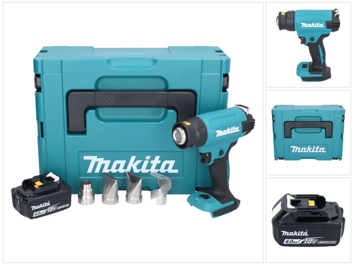 Makita DHG 181 M1J Akku Heißluftgebläse 18 V 150 - 550°C + 1x Akku 4,0 Ah + Makpac - ohne Ladegerät