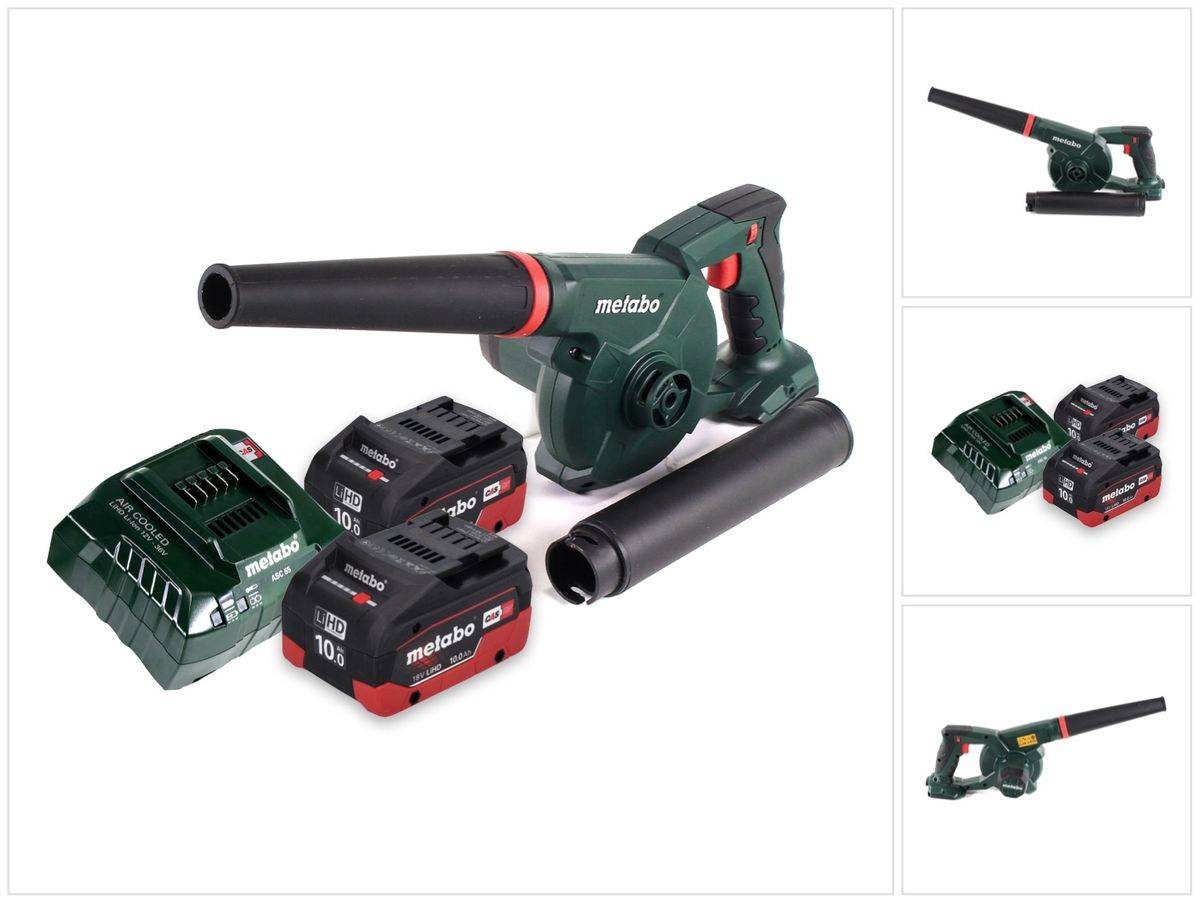 Metabo AG 18 Akku Gebläse 18 V + 2x Akku 10,0 Ah + Ladegerät