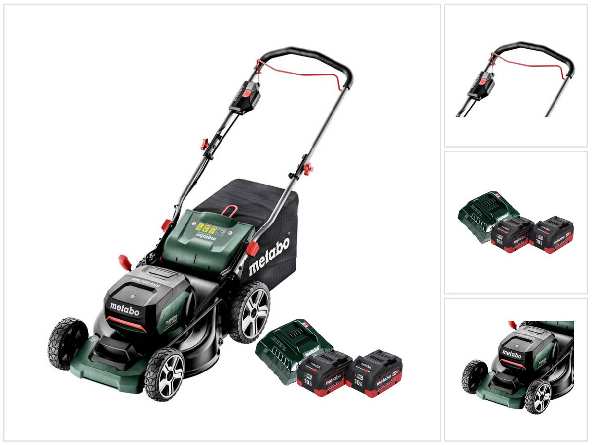 Metabo RM 36-18 LTX BL 46 Akku Rasenmäher 36 V ( 2x 18 V ) 46 cm Brushless + 2x Akku 10,0 Ah + Ladegerät