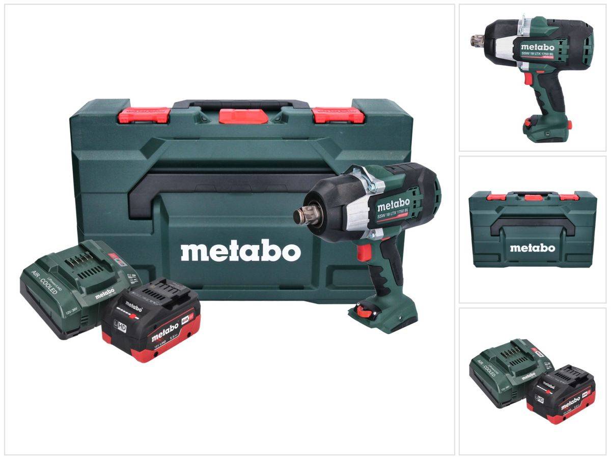 Metabo SSW 18 LTX 1750 BL Akku Schlagschrauber 18 V 1750 Nm 3/4" Brushless + 1x Akku 5,5 Ah + Ladegerät + metaBOX