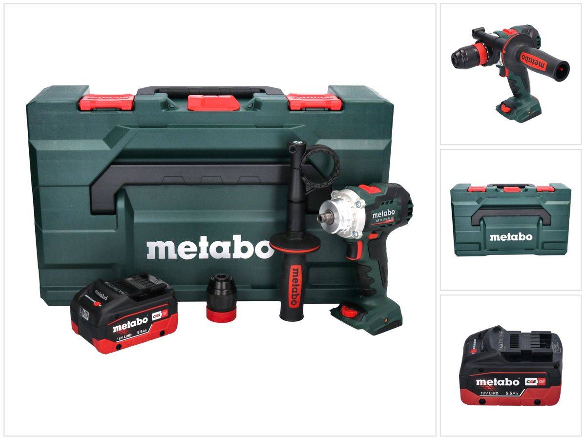 Metabo BS 18 LTX BL Q I Akku Bohrschrauber 18 V 130 Nm Brushless + 1x Akku 5,5 Ah + metaBOX - ohne Ladegerät