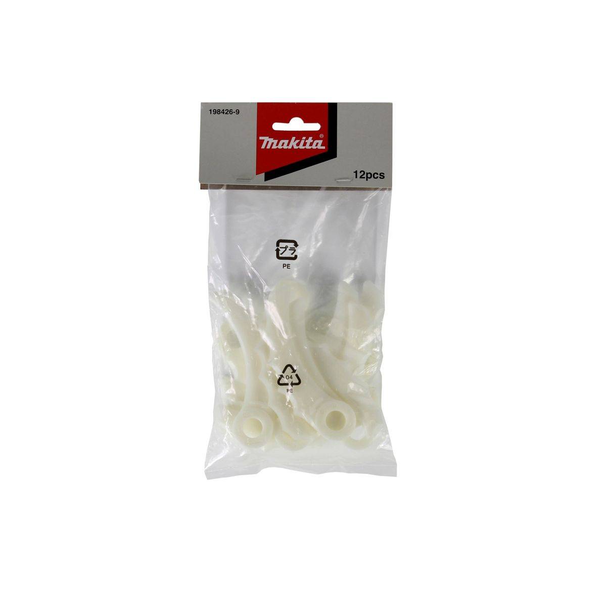 Makita Messerkopf Kunststoff Set ( 198383-1 ) DUR Zubehör + 12 Makita Messer aus Kunststoff für Messerkopf