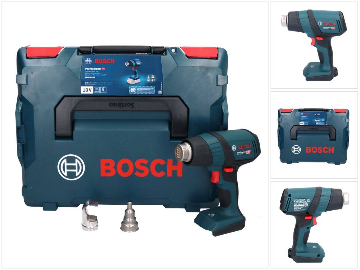 Bosch GHG 18V-50 Professional Akku Heissluftgebläse 18 V 300° C / 500° C + L-Boxx ( 06012A6501 ) - ohne Akku, ohne Ladegerät