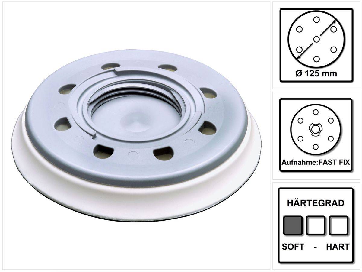 Festool Schleifteller ST-STF D125/8 FX-SW 125mm FastFix superweich ( 492126 )
