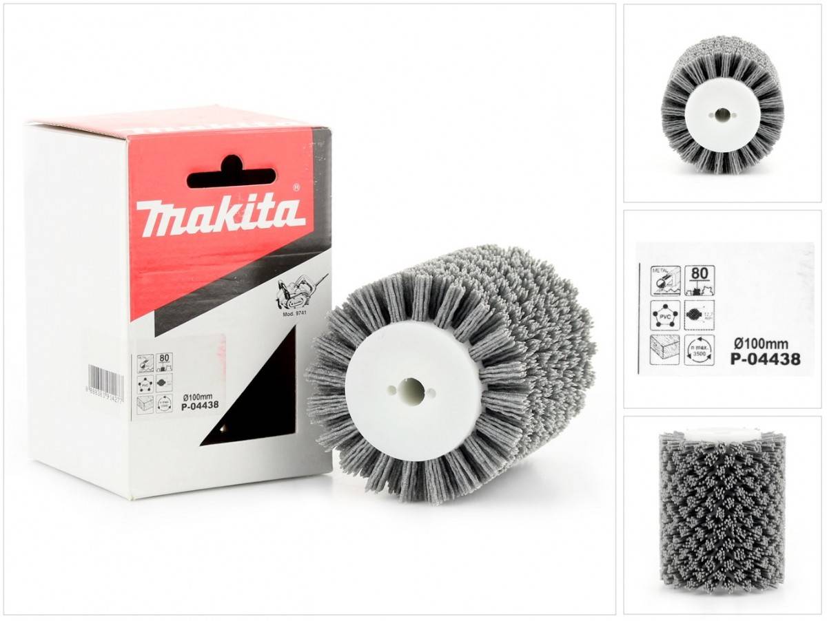 Makita P-04438 Schleif Nylon Bürste K80 100 mm - kompatibel mit Makita 9741